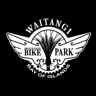 Waitangi MTB Park Men's Long Sleeve Tee - White Logo Design