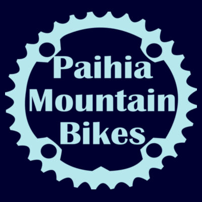 Paihia Mountain Bikes Men's Tee - Blue Logo Design
