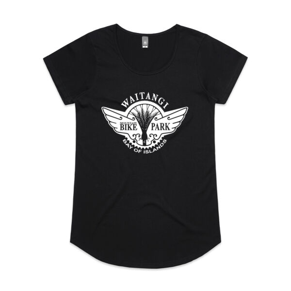 Waitangi MTB Park Women's Tee - White Logo Thumbnail