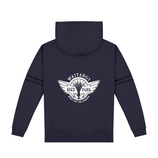 Waitangi MTB Park Kid's Pullover Hoodie - White Logo | No Zip Thumbnail