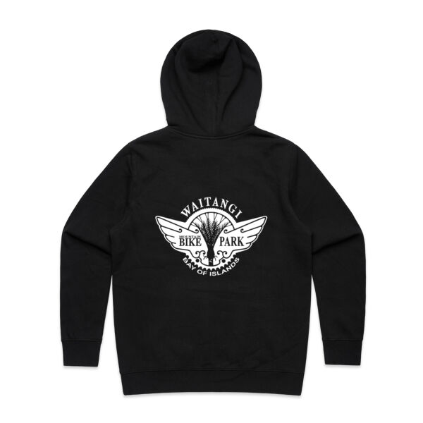 Waitangi MTB Park Women's Pull Over Hoodie - White Logo | No Zip Thumbnail